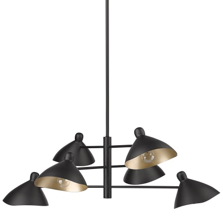 Millennium Lighting Warhol 6 Light 35" Wide Chandelier Matte Black