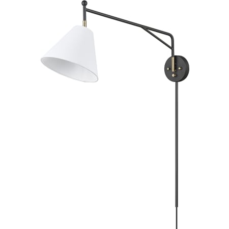 Millennium Lighting Elane 14" Tall Wall Sconce Matte Black / Vintage Brass