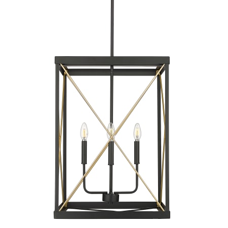 Millennium Lighting Terni 4 Light 18" Wide Pendant Matte Black / Painted Modern Gold