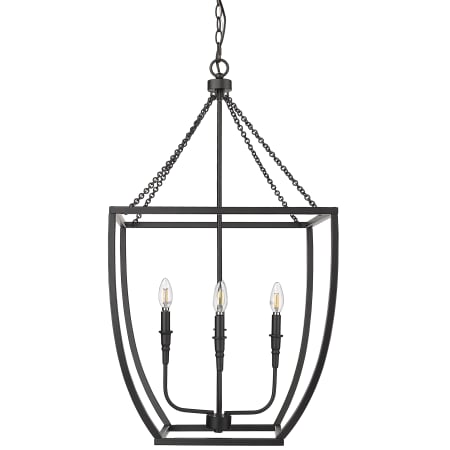 Millennium Lighting Kelsey 4 Light 20" Wide Taper Candle Pendant Matte Black