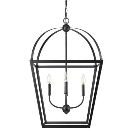 Millennium Lighting Kelsey 4 Light 20" Wide Taper Candle Pendant Matte Black