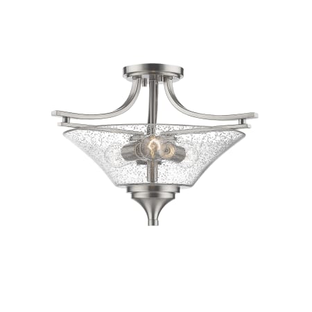 Millennium Lighting Natalie 3 Light 19" Wide Semi-Flush Ceiling Fixture Satin Nickel