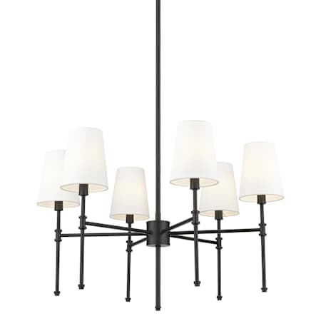 Millennium Lighting Adorra 6 Light 26" Wide Chandelier Matte Black