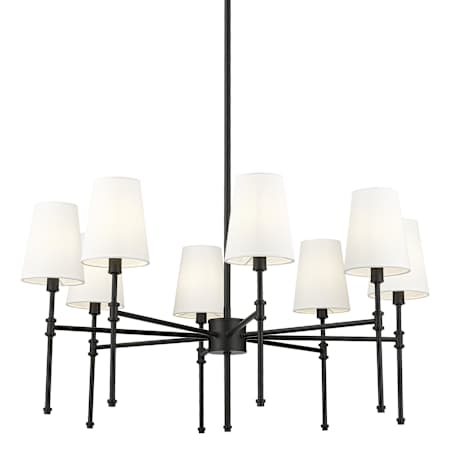 Millennium Lighting Adorra 8 Light 30" Wide Chandelier Matte Black