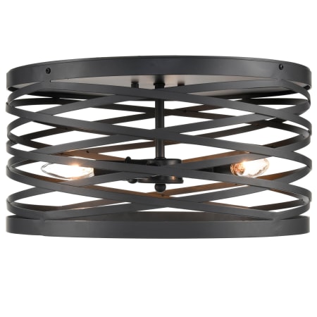 Millennium Lighting Annata 3 Light 16" Wide Flush Mount Drum Ceiling Fixture Matte Black