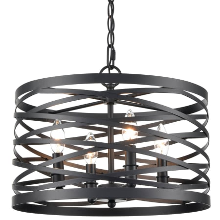 Millennium Lighting Annata 4 Light 16" Wide Cage Pendant Matte Black