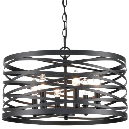 Millennium Lighting Annata 6 Light 20" Wide Drum Chandelier Matte Black