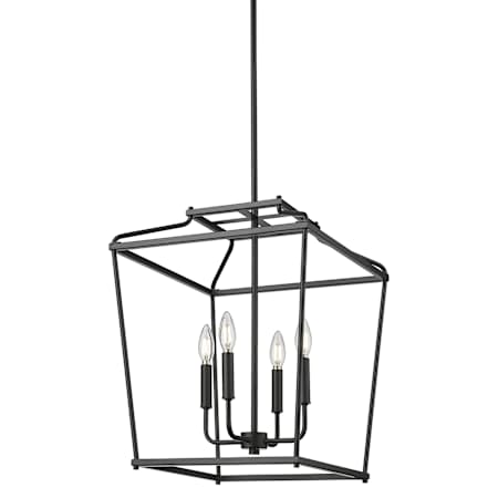 Millennium Lighting Nellita 4 Light 16" Wide Pendant Matte Black