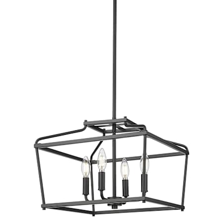 Millennium Lighting Nellita 4 Light 16" Wide Pendant Matte Black