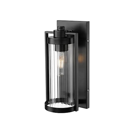 Millennium Lighting Braselton 14" Tall Outdoor Wall Sconce Powder Coated Black