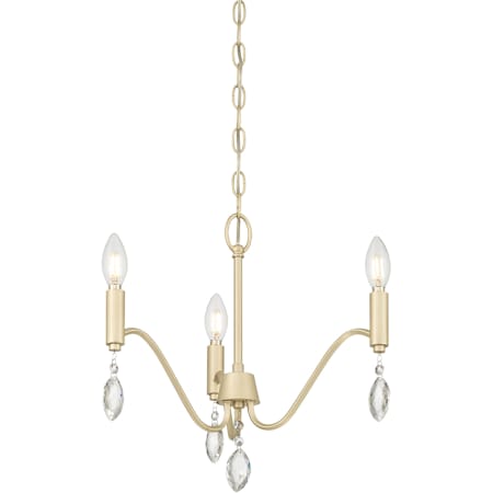 Millennium Lighting Aureline 3 Light 17" Wide Crystal Candle Style Chandelier Aged Silver