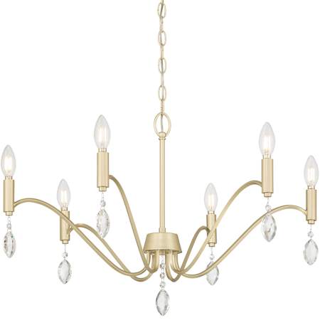 Millennium Lighting Aureline 6 Light 28" Wide Crystal Candle Style Chandelier Aged Silver