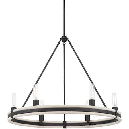 Millennium Lighting Rovessa 6 Light 32" Wide Ring Chandelier Matte Black
