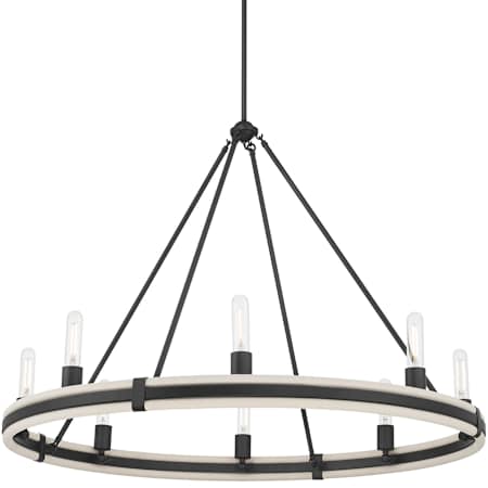Millennium Lighting Rovessa 8 Light 39" Wide Ring Chandelier Matte Black
