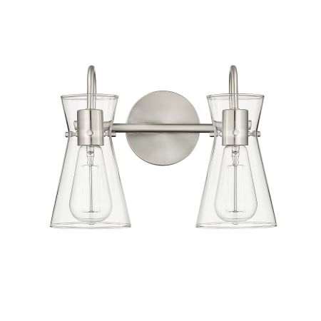Millennium Lighting Camellia 2 Light 14" Wide Vanity Light Brushed Nickel