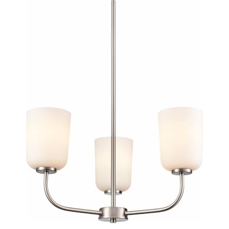 Millennium Lighting Laphia 3 Light 21" Wide Chandelier Brushed Nickel