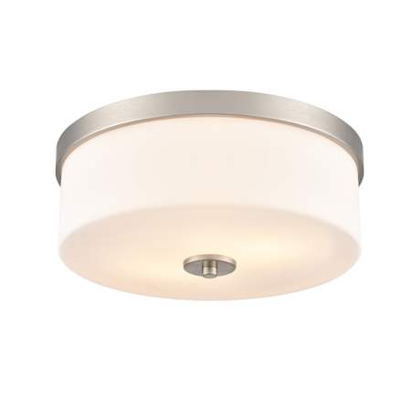 Millennium Lighting Laphia 2 Light 14" Wide Flush Mount Drum Ceiling Fixture Brushed Nickel