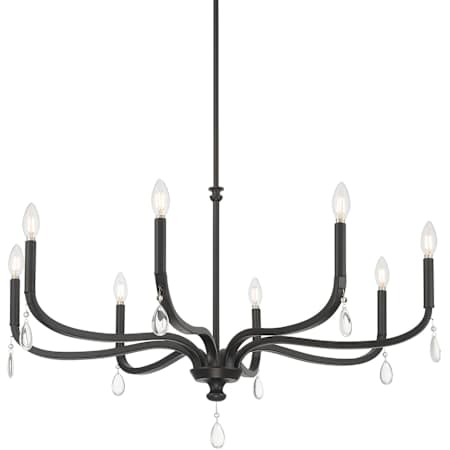 Millennium Lighting Viremont 8 Light 36" Wide Crystal Candle Style Chandelier Matte Black