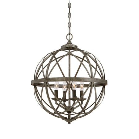 Millennium Lighting Lakewood 4 Light 20" Wide Foyer Pendant with Cage Frame Antique Silver