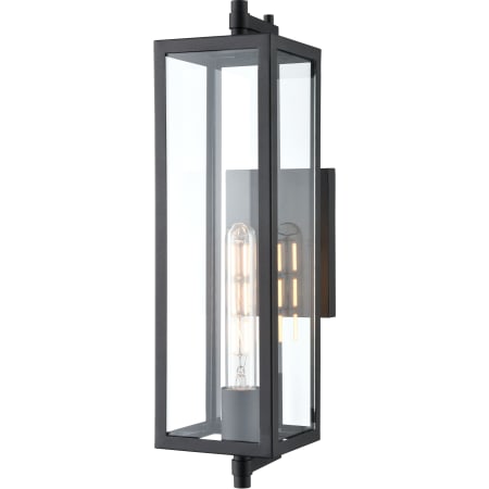 Millennium Lighting Messi 18" Tall Outdoor Wall Sconce with Clear Glass Shade - ADA Compliant Textured Black