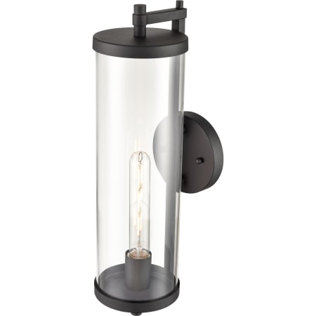 Millennium Lighting Beckham 18" Tall Outdoor Wall Sconce with Clear Glass Shade - ADA Compliant Textured Black