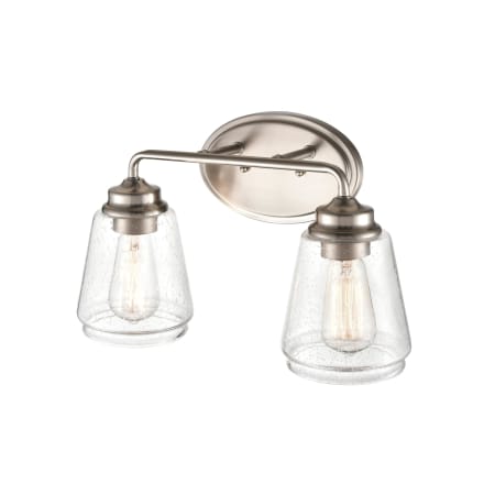 Millennium Lighting 2 Light 15" Wide Bathroom Vanity Light with Clear Glass Shades Brushed Nickel