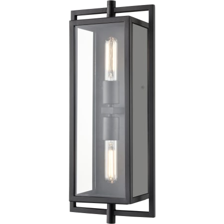 Millennium Lighting Rankin 2 Light 20" Tall Outdoor Wall Sconce with Clear Glass Shade - ADA Compliant Textured Black