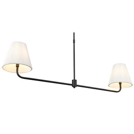 Millennium Lighting Ami 2 Light 48" Wide Linear Chandelier Matte Black