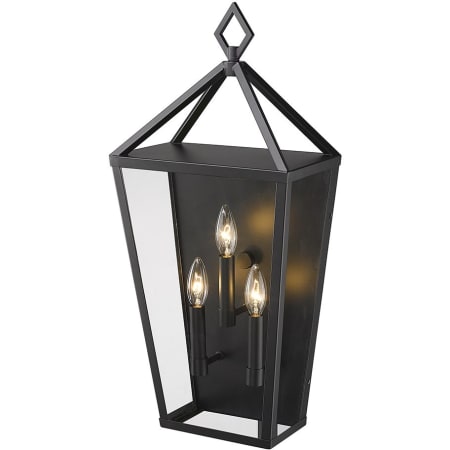 Millennium Lighting Arnold 3 Light 24" Tall Wall Sconce Powder Coat Black