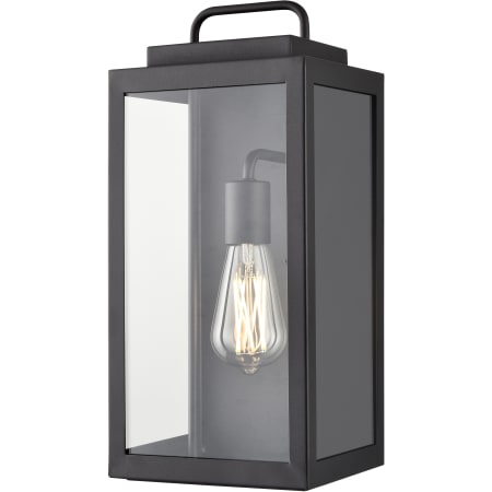 Millennium Lighting Gallatin 16" Tall Outdoor Wall Sconce with Clear Glass Shade - ADA Compliant Textured Black