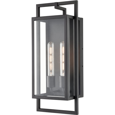 Millennium Lighting Agatha 2 Light 20" Tall Outdoor Wall Sconce with Clear Glass Shade - ADA Compliant Textured Black
