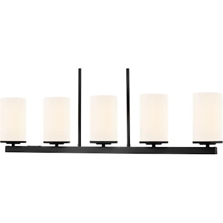 Millennium Lighting Verlana 5 Light 35" Wide Linear Chandelier Matte Black
