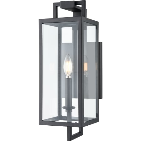 Millennium Lighting Lamont 18" Tall Outdoor Wall Sconce with Clear Glass Shade - ADA Compliant Textured Black