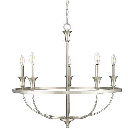 Millennium Lighting Emery 5 Light 29" Wide Taper Candle Style Chandelier Brushed Nickel