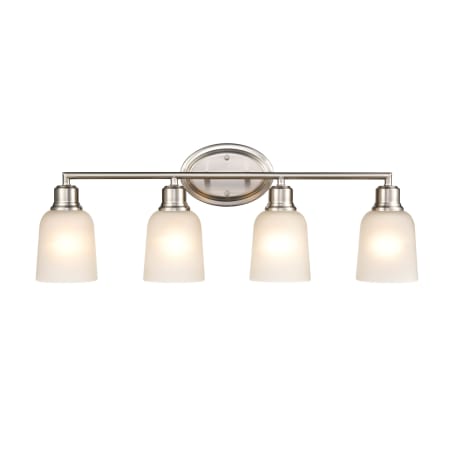 Millennium Lighting Amberle 4 Light 28" Wide Bathroom Vanity Light Brushed Nickel