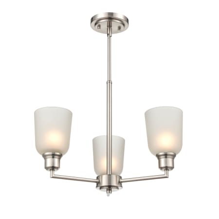 Millennium Lighting Amberle 3 Light 20" Wide Chandelier Brushed Nickel