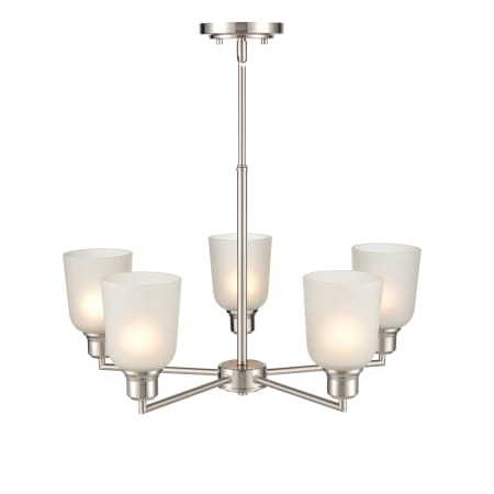 Millennium Lighting Amberle 5 Light 24" Wide Chandelier Brushed Nickel