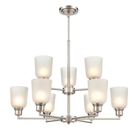 Millennium Lighting Amberle 9 Light 30" Wide Chandelier Brushed Nickel