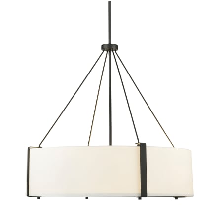 Millennium Lighting Telfar 6 Light 30" Wide Pendant Matte Black / White
