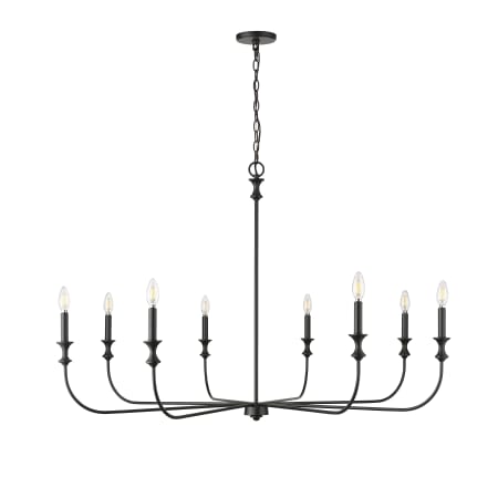 Millennium Lighting Savanne 8 Light 48" Wide Taper Candle Style Chandelier Matte Black