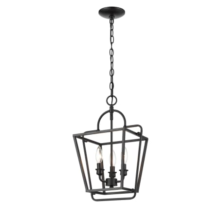 Millennium Lighting 3 Light 12" Wide Multi Light Pendant Matte Black