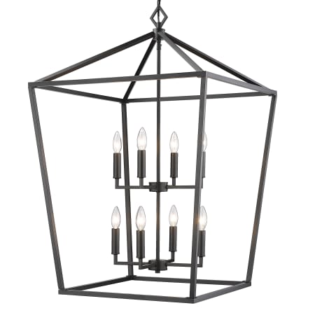 Millennium Lighting 8 Light 24" Wide Taper Candle Style Chandelier Matte Black