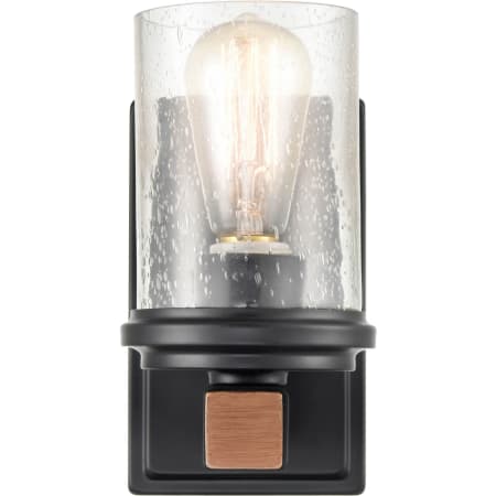 Millennium Lighting Taos 9" Tall Wall Sconce Matte Black / Wood Grain