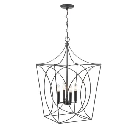 Millennium Lighting Tracy 4 Light 18" Wide Taper Candle Pendant Matte Black