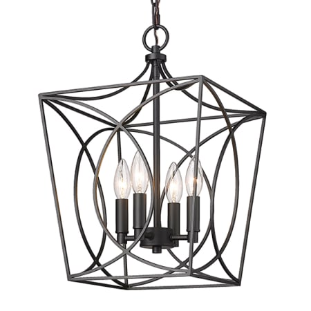 Millennium Lighting Tracy 4 Light 12" Wide Taper Candle Style Chandelier Matte Black