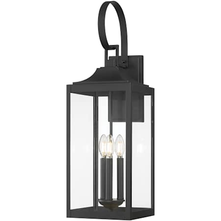 Millennium Lighting Halston 3 Light 28" Tall Outdoor Wall Sconce Powder Coated Black