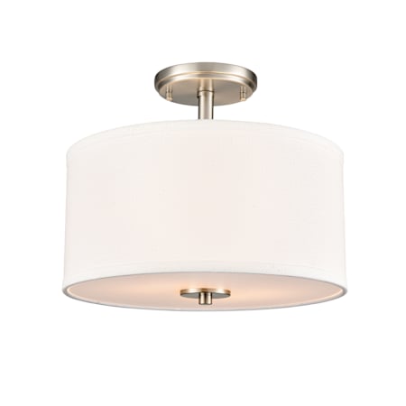 Millennium Lighting Guyten 2 Light 13" Wide Semi-flush Drum Ceiling Fixture Brushed Nickel
