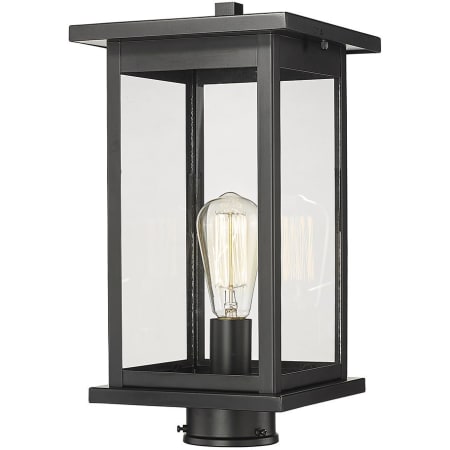 Millennium Lighting Bowton 16" Tall Post Light Powder Coat Black