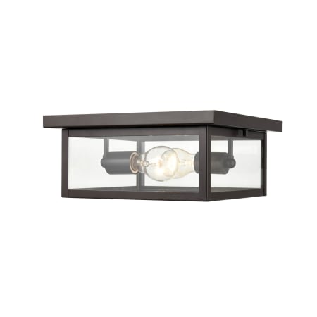Millennium Lighting Evanton 2 Light 12" Wide Outdoor Flush Mount Square Ceiling Fixture Powder Coat Bronze