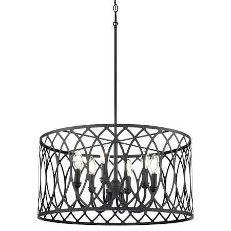 Millennium Lighting Arelyn 6 Light 23" Wide Pendant Matte Black